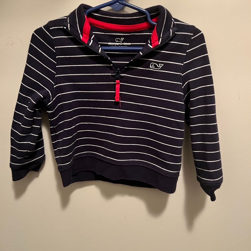 Vineyard Vines Navy and White Striped Kids Hoodie